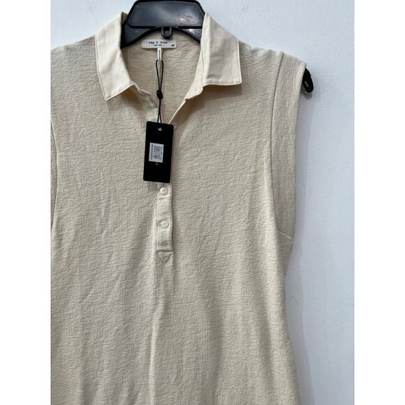 New rag & bone Size S/P Mckenna Cotton Polo Minidress Antique White MSRP $295 - Picture 15 of 16